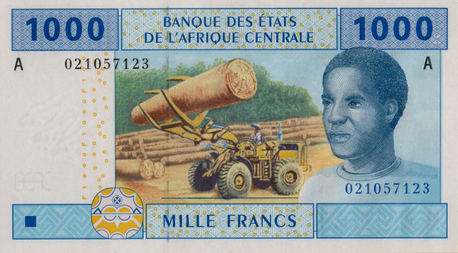 Gabon (C.A.S) 1000 2002 UNC P-407A/a